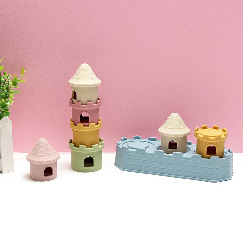Set Cuburi Turn din Silicon Montessori