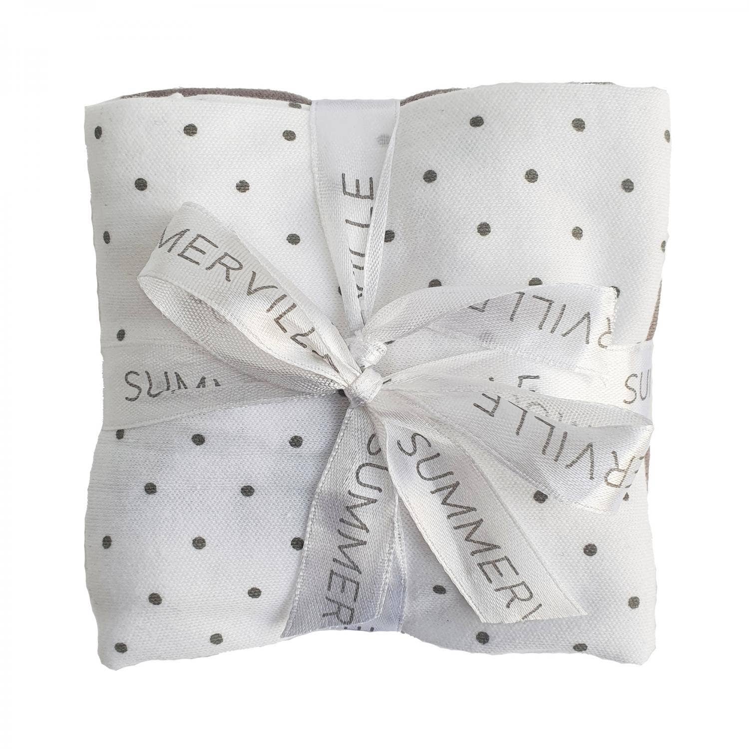 Set 3 Museline Organice White Dotty
