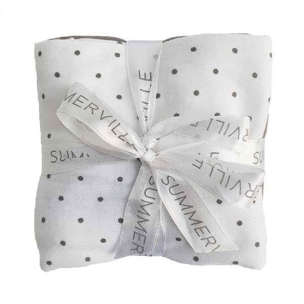 Set 3 Museline Organice White Dotty