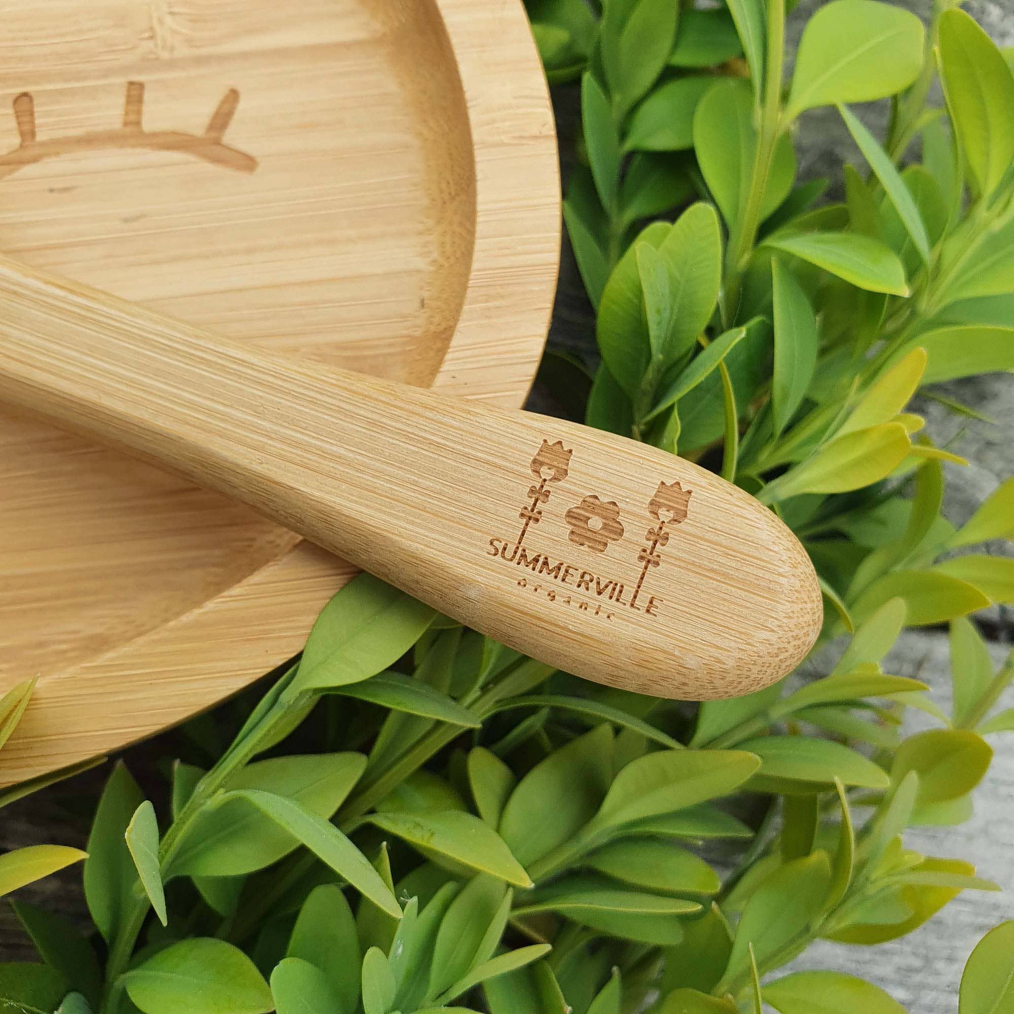 Veselă pentru Copii din Bambus Rabbit Cameo Green