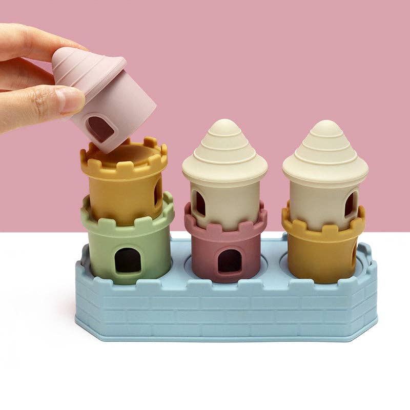 Set Cuburi Turn din Silicon Montessori