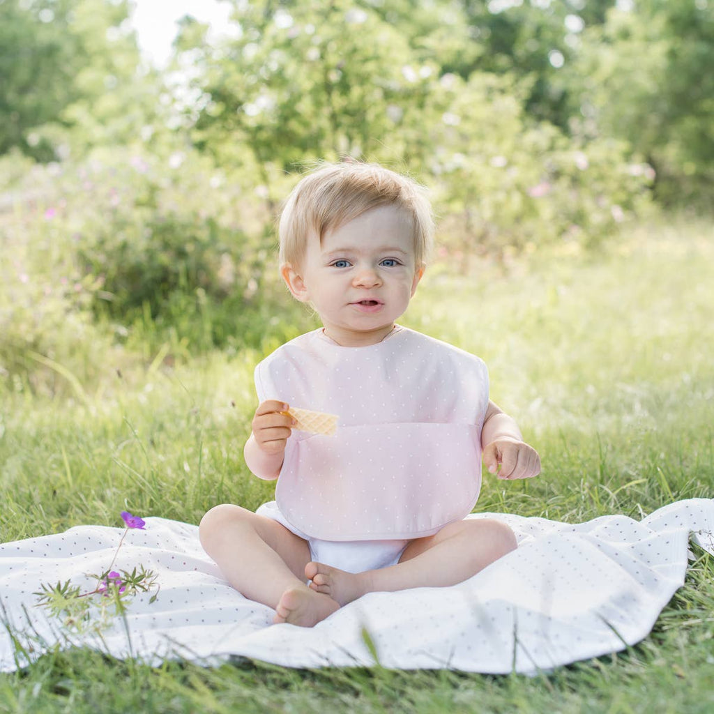 Bavețică Organică Pale Pink Dotty