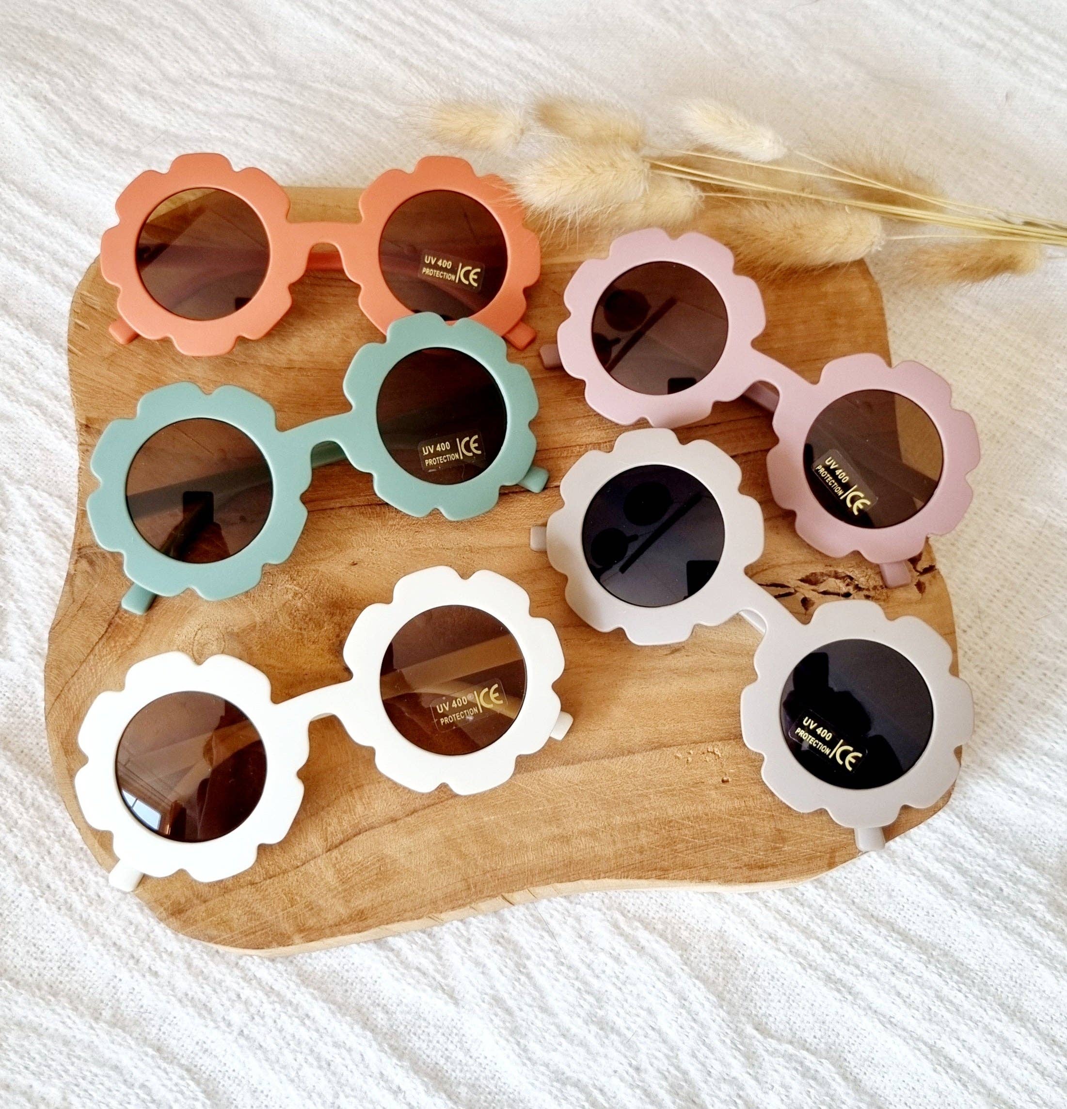 Ochelari de soare pentru copii UV400 Floare - Bej