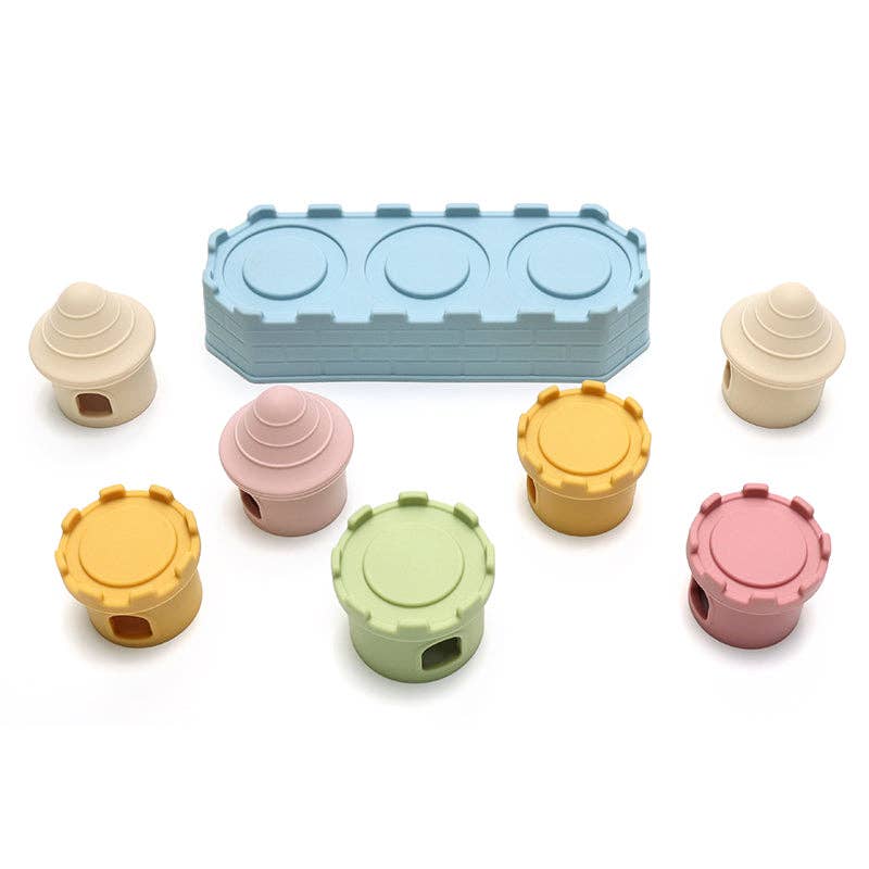 Set Cuburi Turn din Silicon Montessori
